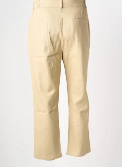 Pantalon Droit Frilivin Beige Taille Normale