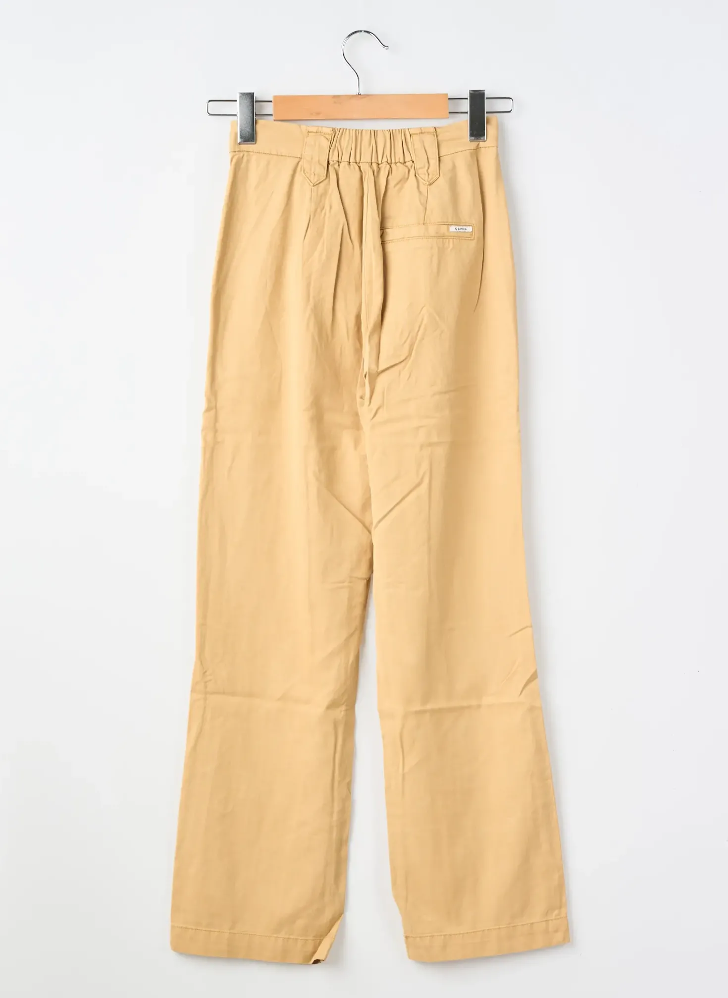 Pantalon Droit Garcia Beige Taille Élastique