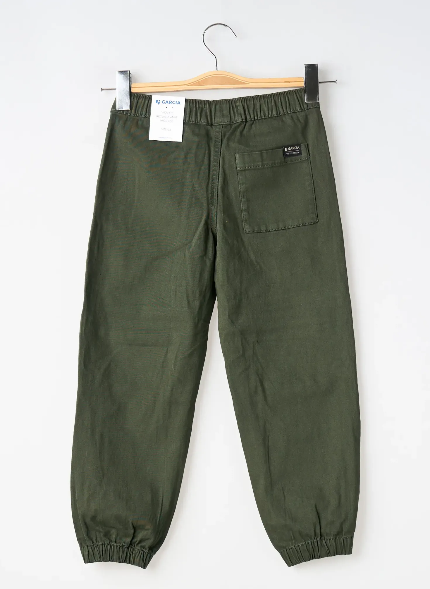 Pantalon Droit Garcia Vert Taille Ajustable