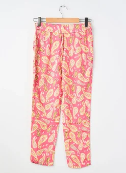 Pantalon Droit Ikks Rose Taille Élastique