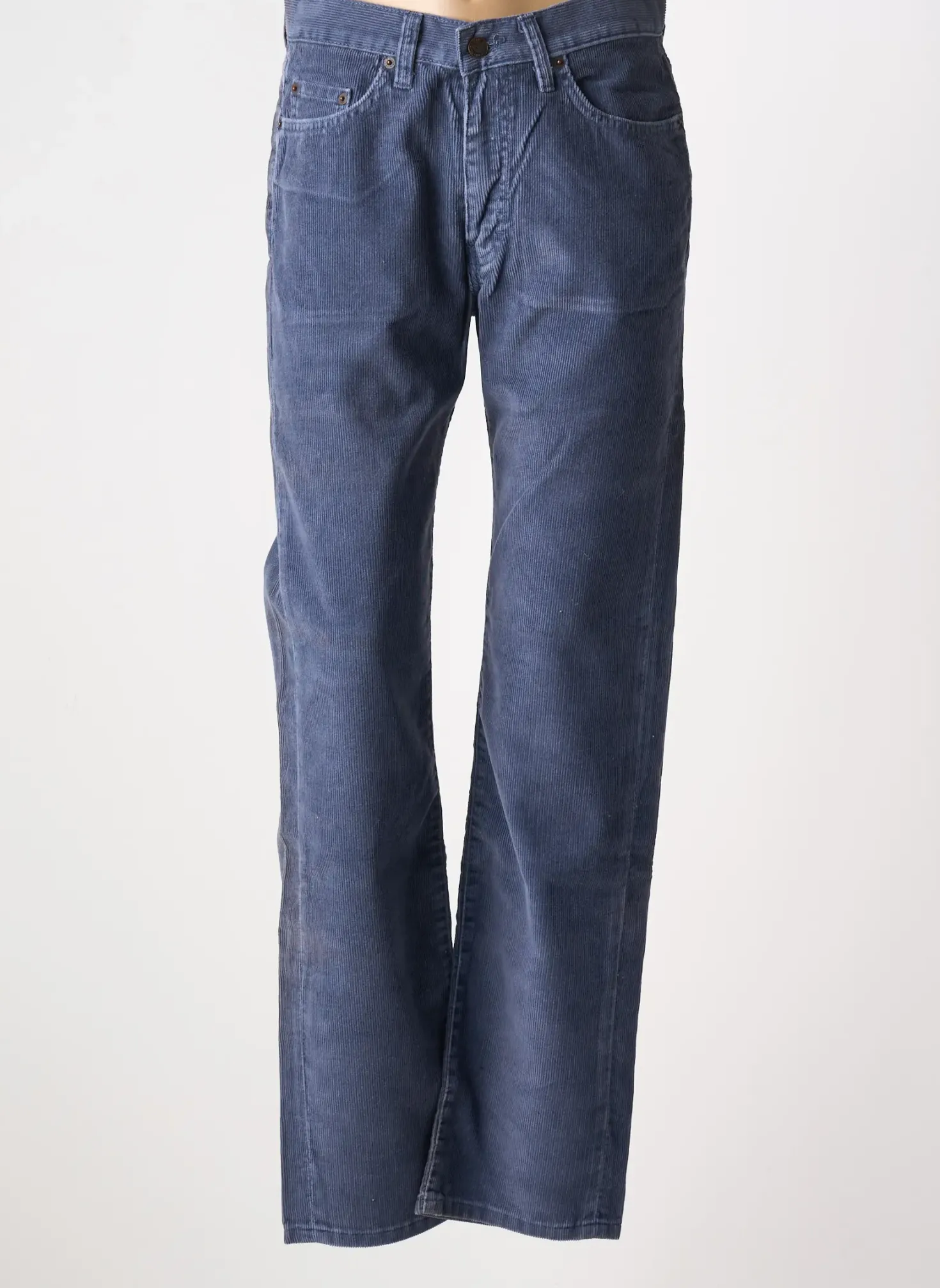 Pantalon Droit Jost Bleu Taille Haute