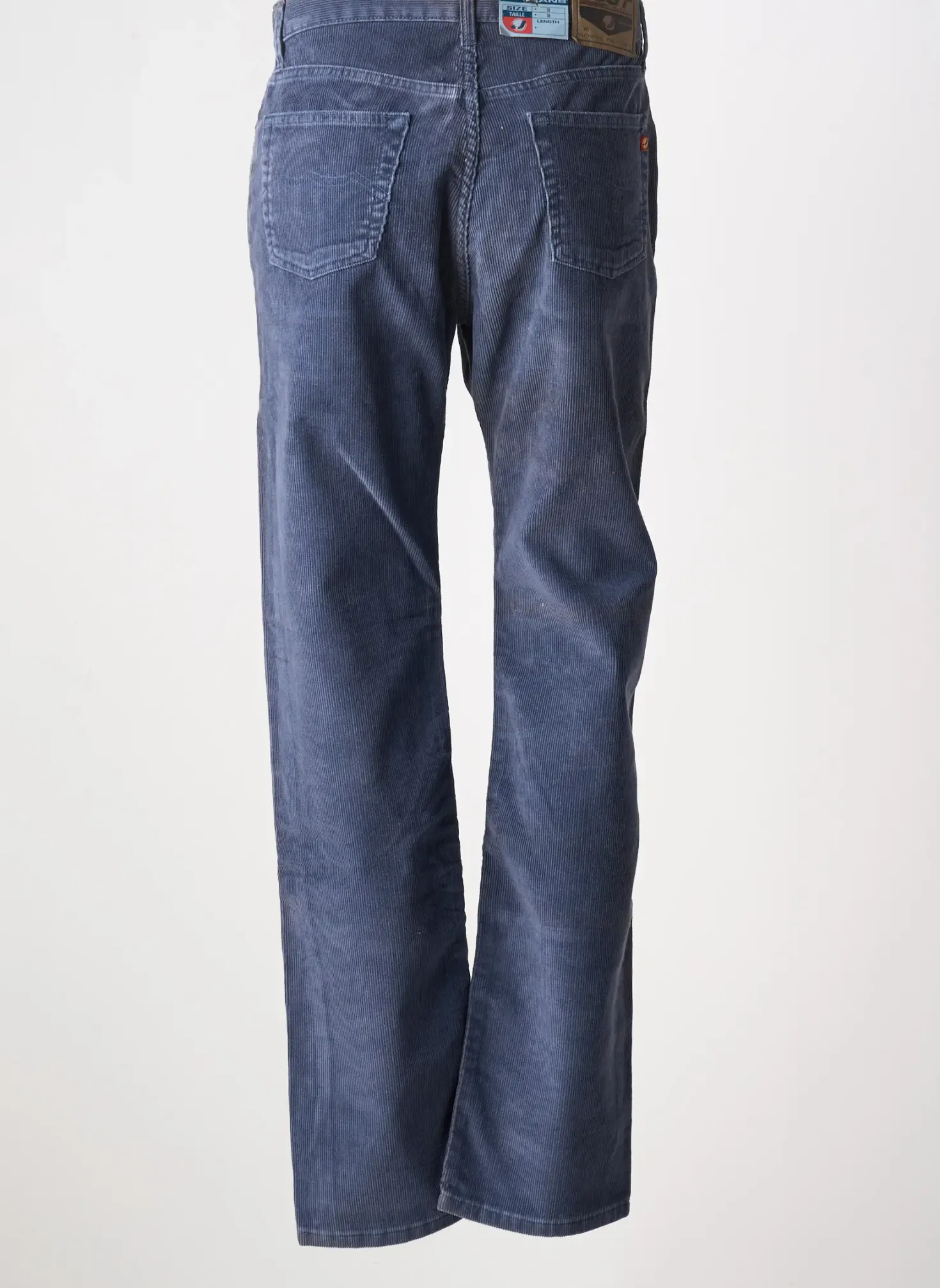 Pantalon Droit Jost Bleu Taille Haute