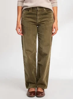 Pantalon Droit Jost Vert Taille Normale