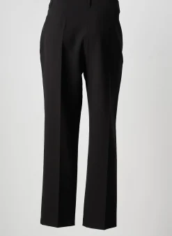 Pantalon Droit Lauren Vidal Noir Taille Haute