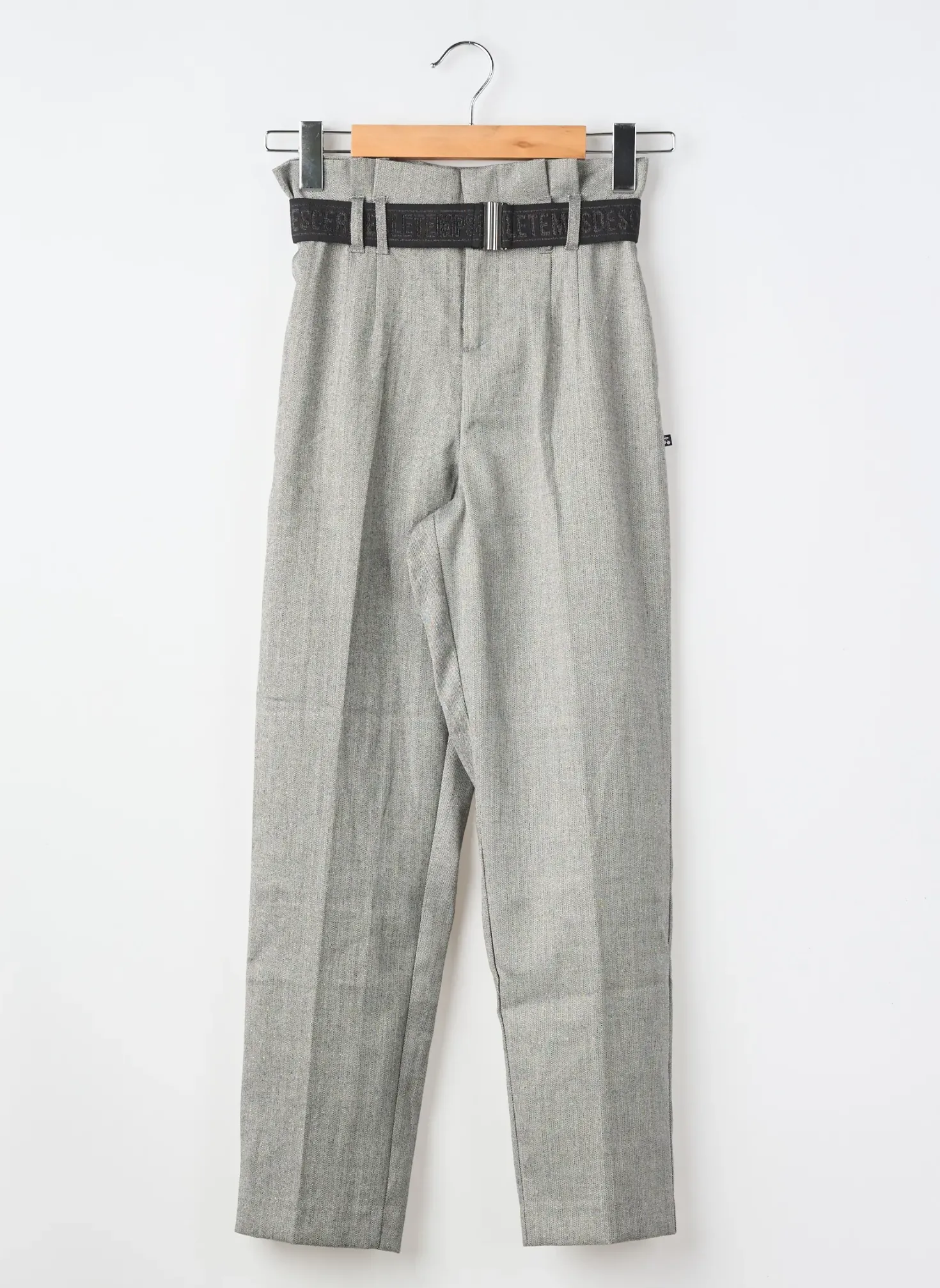 Pantalon Droit Le Temps Des Cerises Gris Taille À Pinces