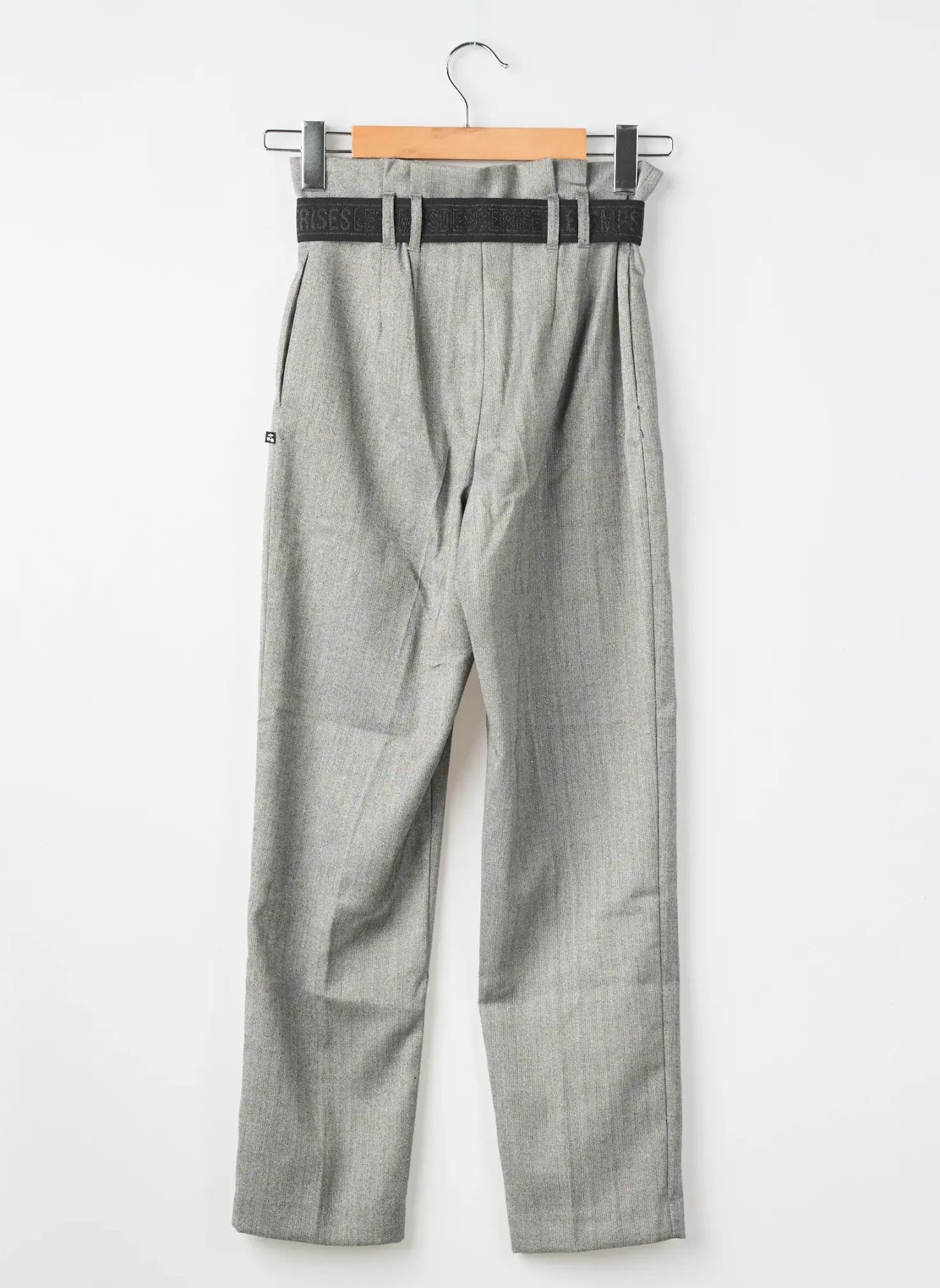 Pantalon Droit Le Temps Des Cerises Gris Taille À Pinces