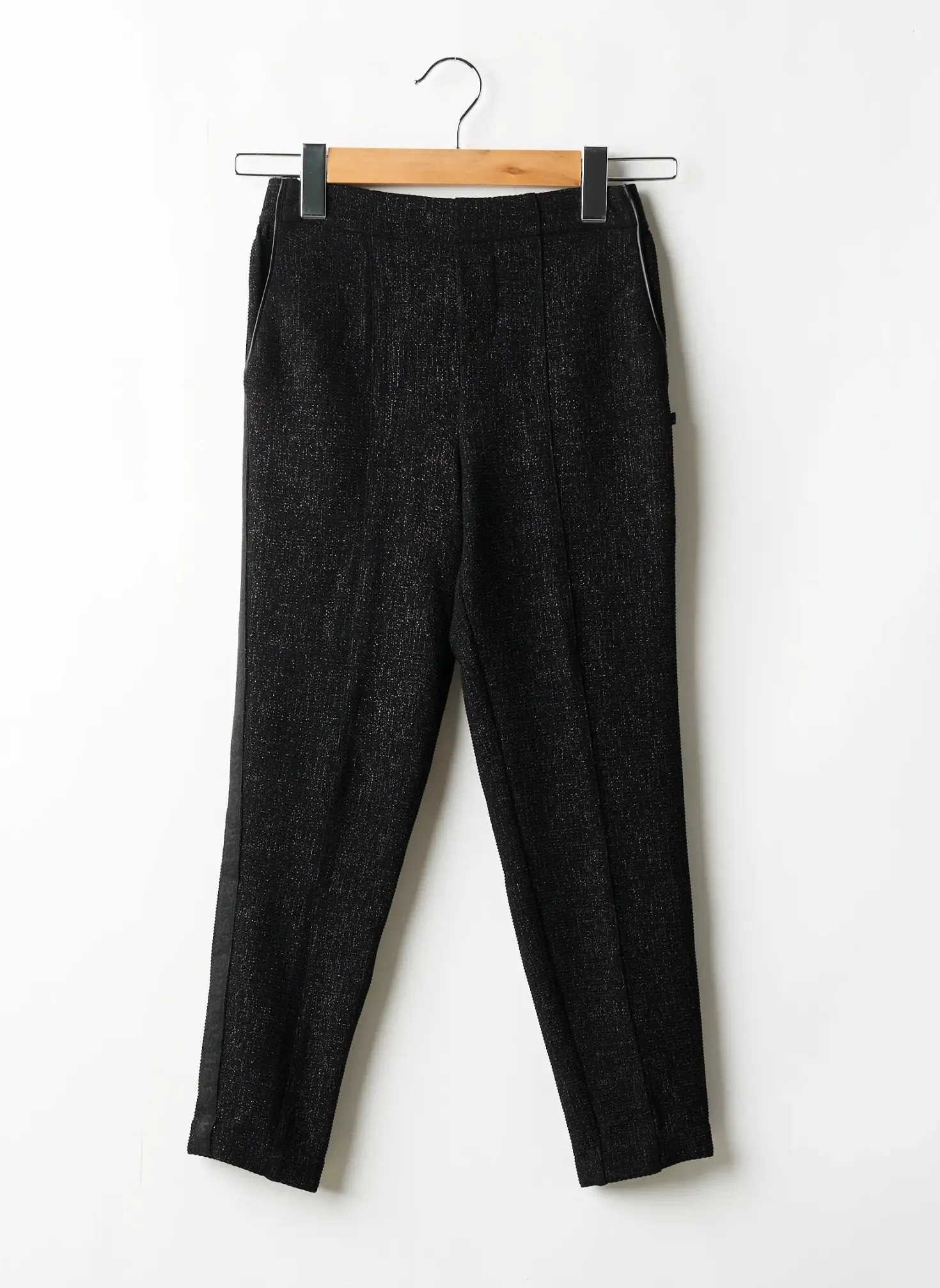 Pantalon Droit Le Temps Des Cerises Noir Taille Élastique