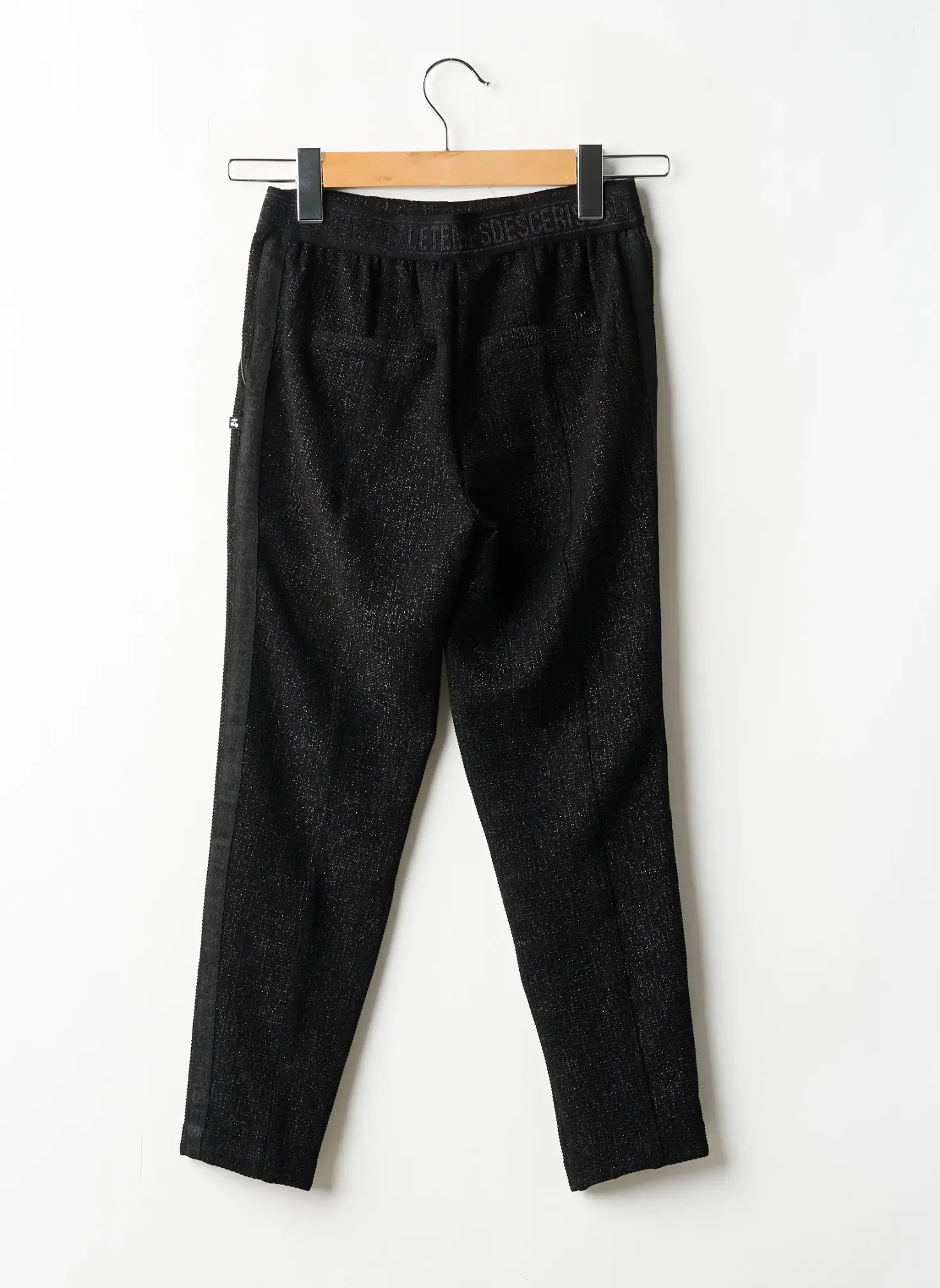 Pantalon Droit Le Temps Des Cerises Noir Taille Élastique