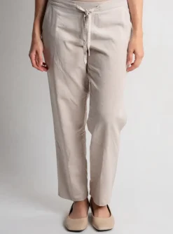 Pantalon Droit Mango Beige Taille Normale