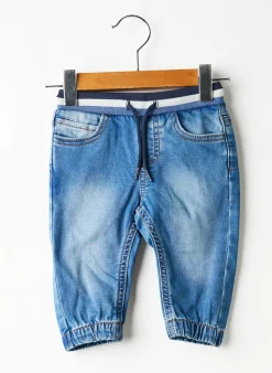 Pantalon Droit Mayoral Bleu Taille Élastique