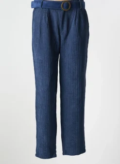 Pantalon Droit Molly Bracken Bleu Taille Haute
