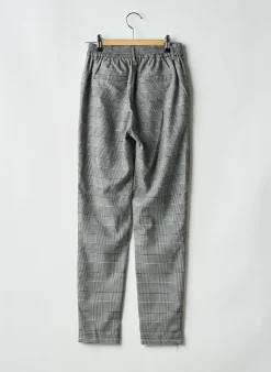 Pantalon Droit Only Gris Taille Élastique