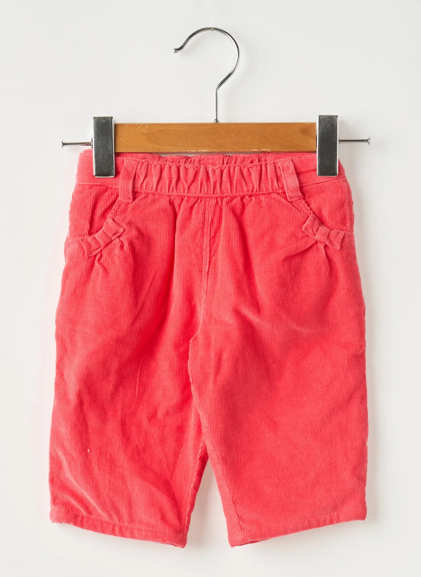 Pantalon Droit Petit Bateau Rouge Taille Ajustable
