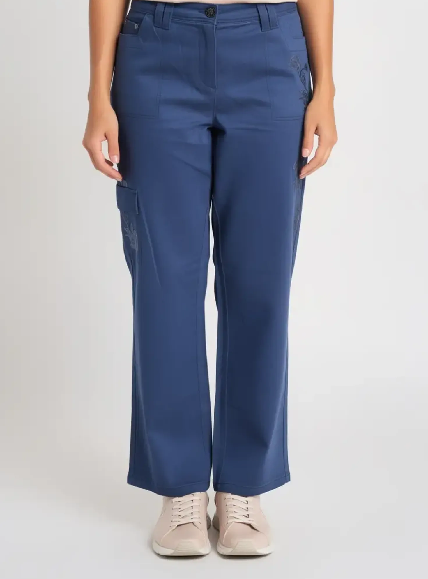 Pantalon Droit Sheego Bleu Taille Normale