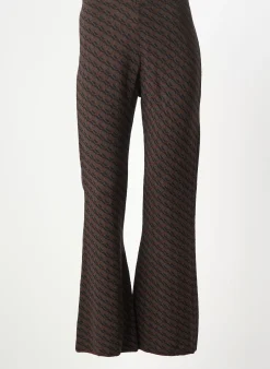 Pantalon Droit Siyu Marron Taille Normale