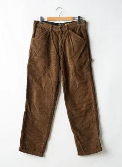Pantalon Droit Superdry Marron Taille Normale