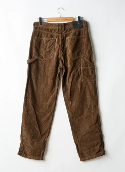 Pantalon Droit Superdry Marron Taille Normale