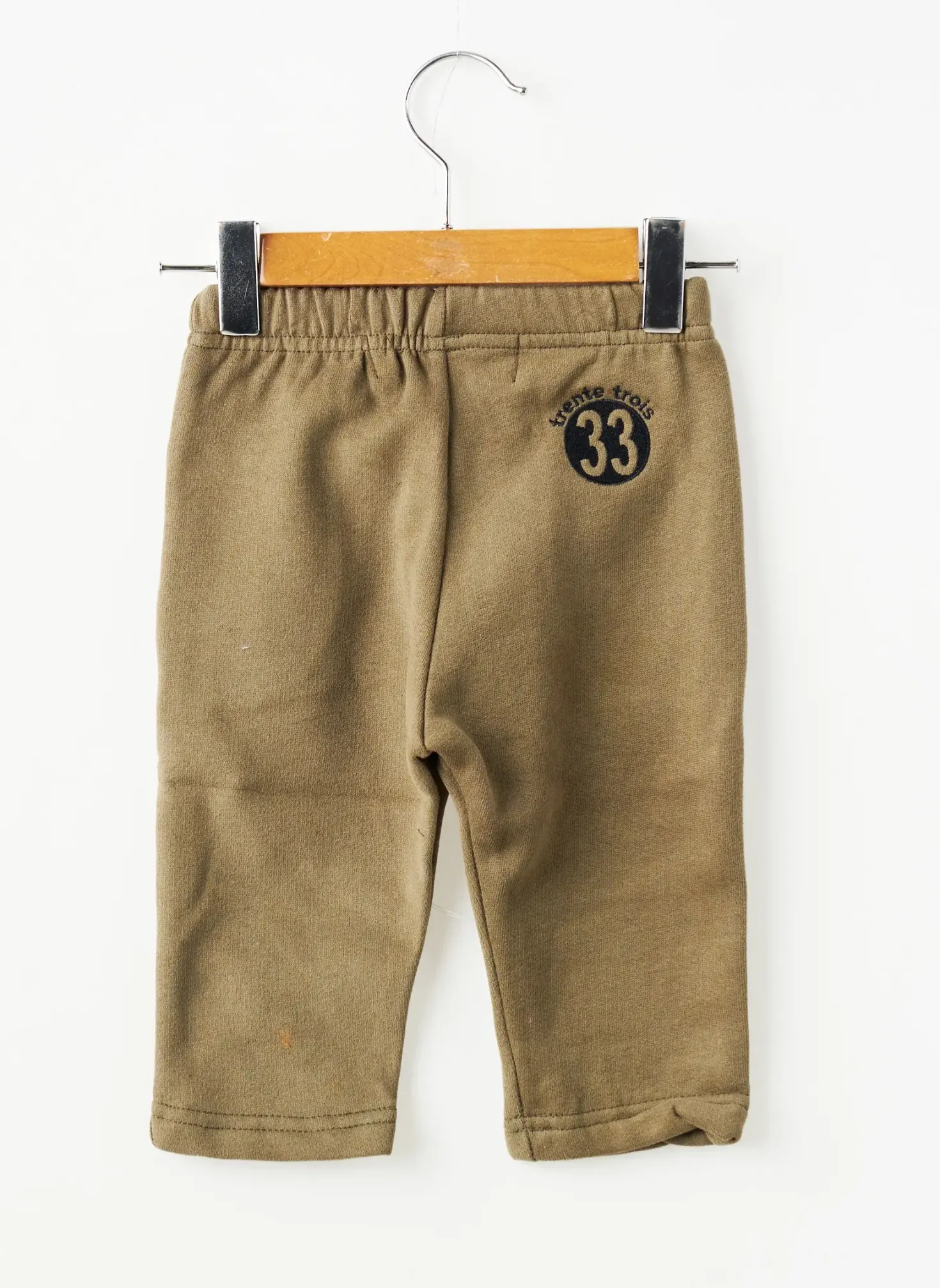 Pantalon Droit Trente Trois Vert Taille Élastique