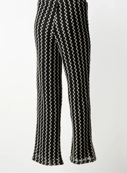 Pantalon Droit Vila Noir Taille Normale