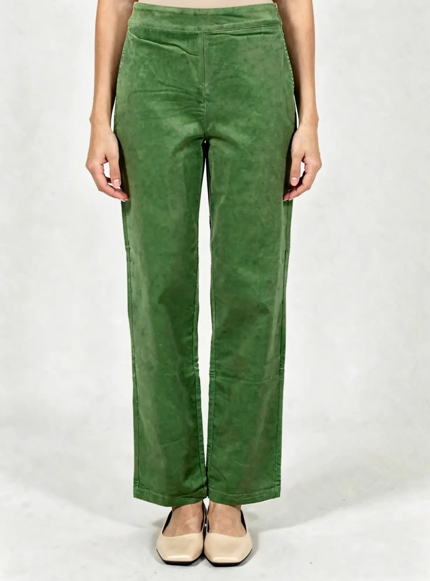 Pantalon Droit Zilch Vert Taille Normale