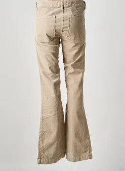 Pantalon Flare Acquaverde Beige Taille Normale
