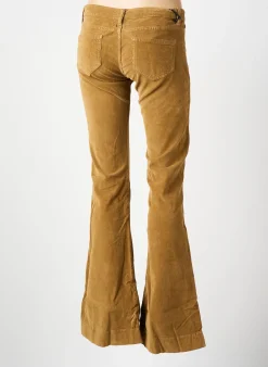 Pantalon Flare Five Pm Marron Taille Basse