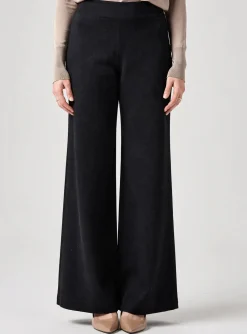 Pantalon Flare Grace & Mila Noir Taille Haute