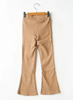 Pantalon Flare Levv Label Beige Taille Élastique