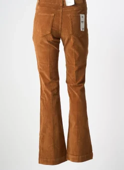 Pantalon Flare Mkt Studio Marron Taille Haute