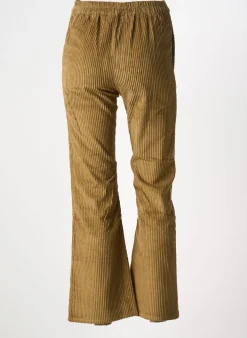 Pantalon Flare V.de.vinster Vert Taille Haute