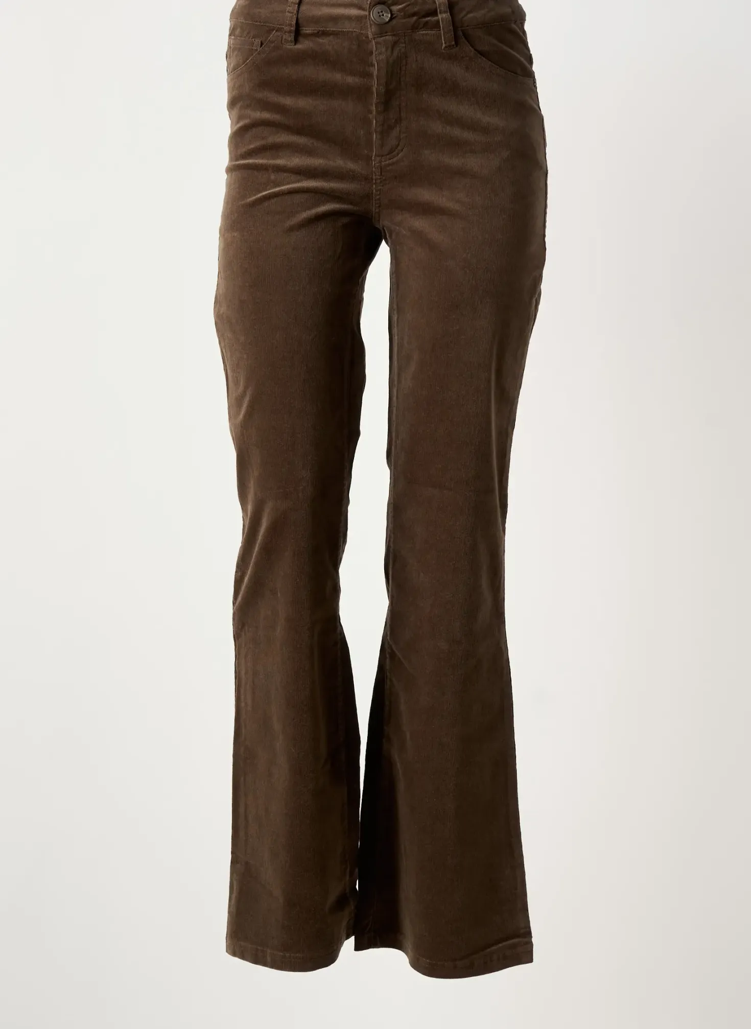 Pantalon Flare Yest Marron Taille Normale