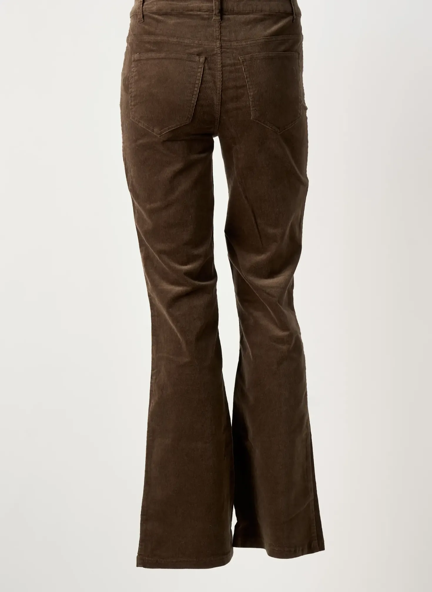 Pantalon Flare Yest Marron Taille Normale