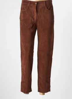 Pantalon 7/8 Hartford Marron Taille Haute