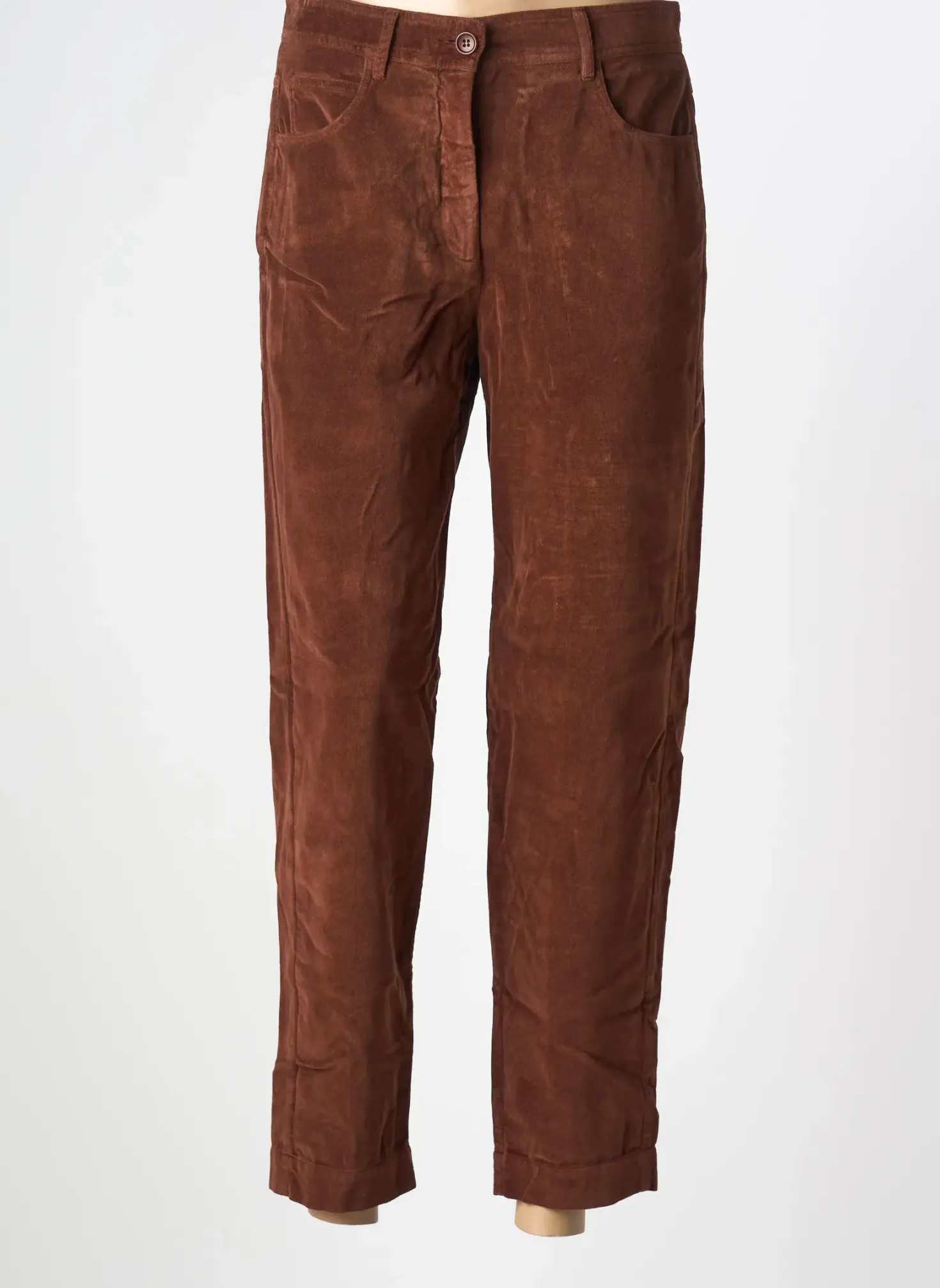 Pantalon 7/8 Hartford Marron Taille Haute