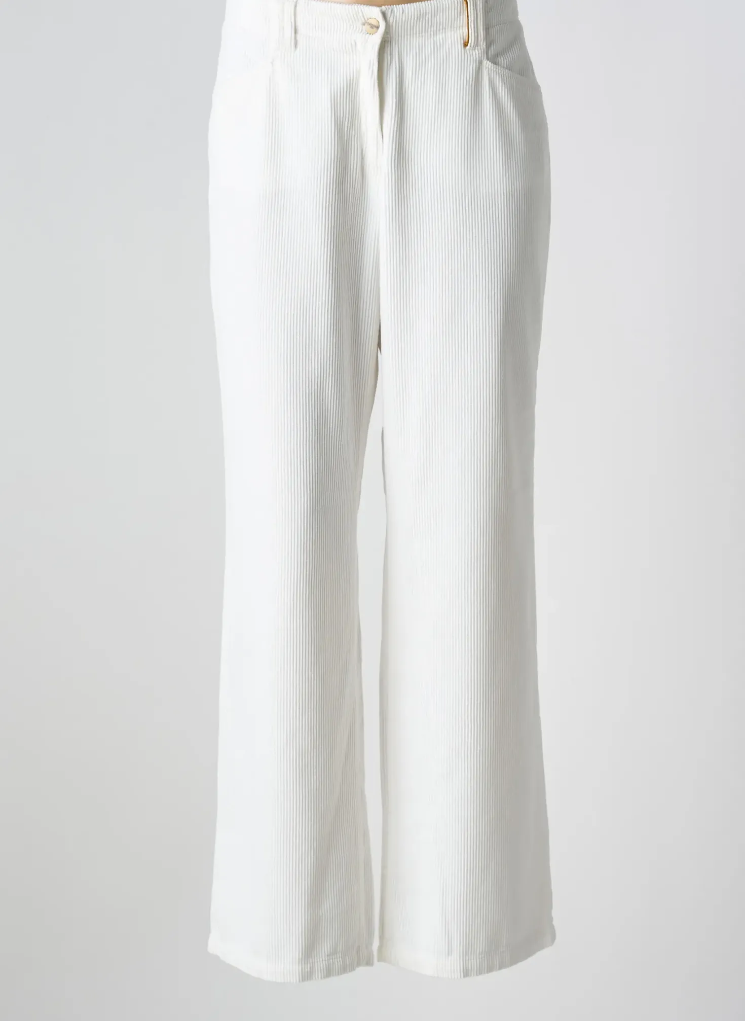 Pantalon Large Couturist Blanc Taille Normale