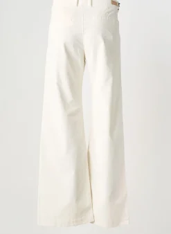 Pantalon Large Five Blanc Taille Normale