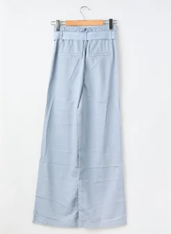 Pantalon Large Garcia Bleu Taille À Pinces