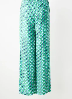 Pantalon Large La Vie Est Belle Vert Taille Normale
