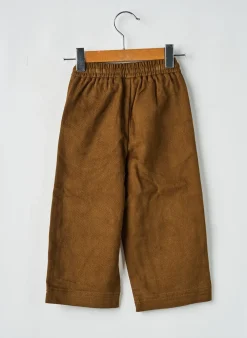 Pantalon Large Levv Label Marron Taille Élastique