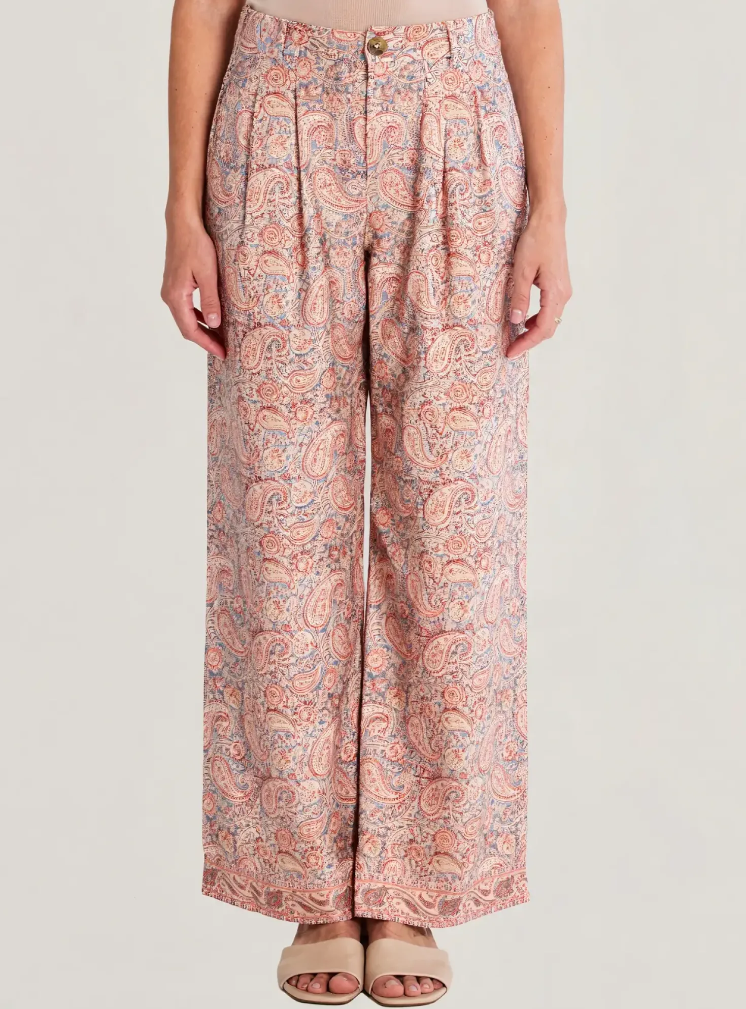 Pantalon Large Maison Hotel Rose Taille Normale