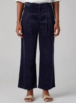 Pantalon Large See U Soon Bleu Taille Normale