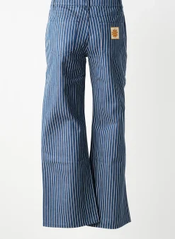 Pantalon Large Thinking Mu Bleu Taille Normale