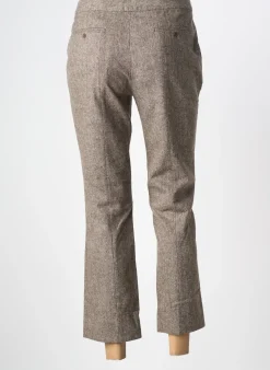 Pantalon 7/8 Le Mont St Michel Marron Taille Haute