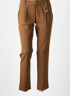 Pantalon 7/8 Leon & Harper Marron Taille Normale