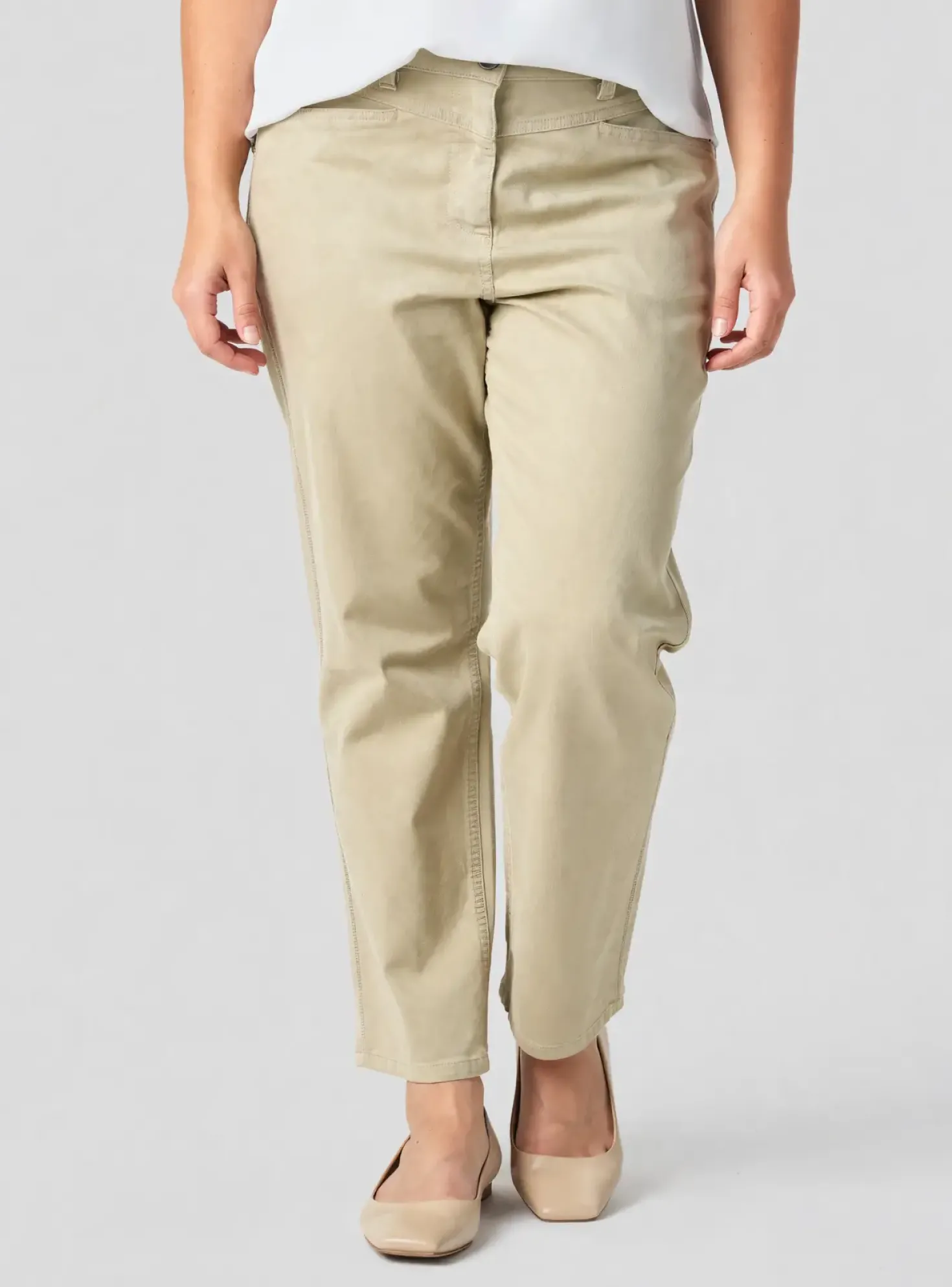 Pantalon 7/8 Olsen Vert Taille Normale