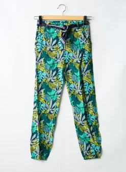 Pantalon Slim Boboli Vert Taille Élastique