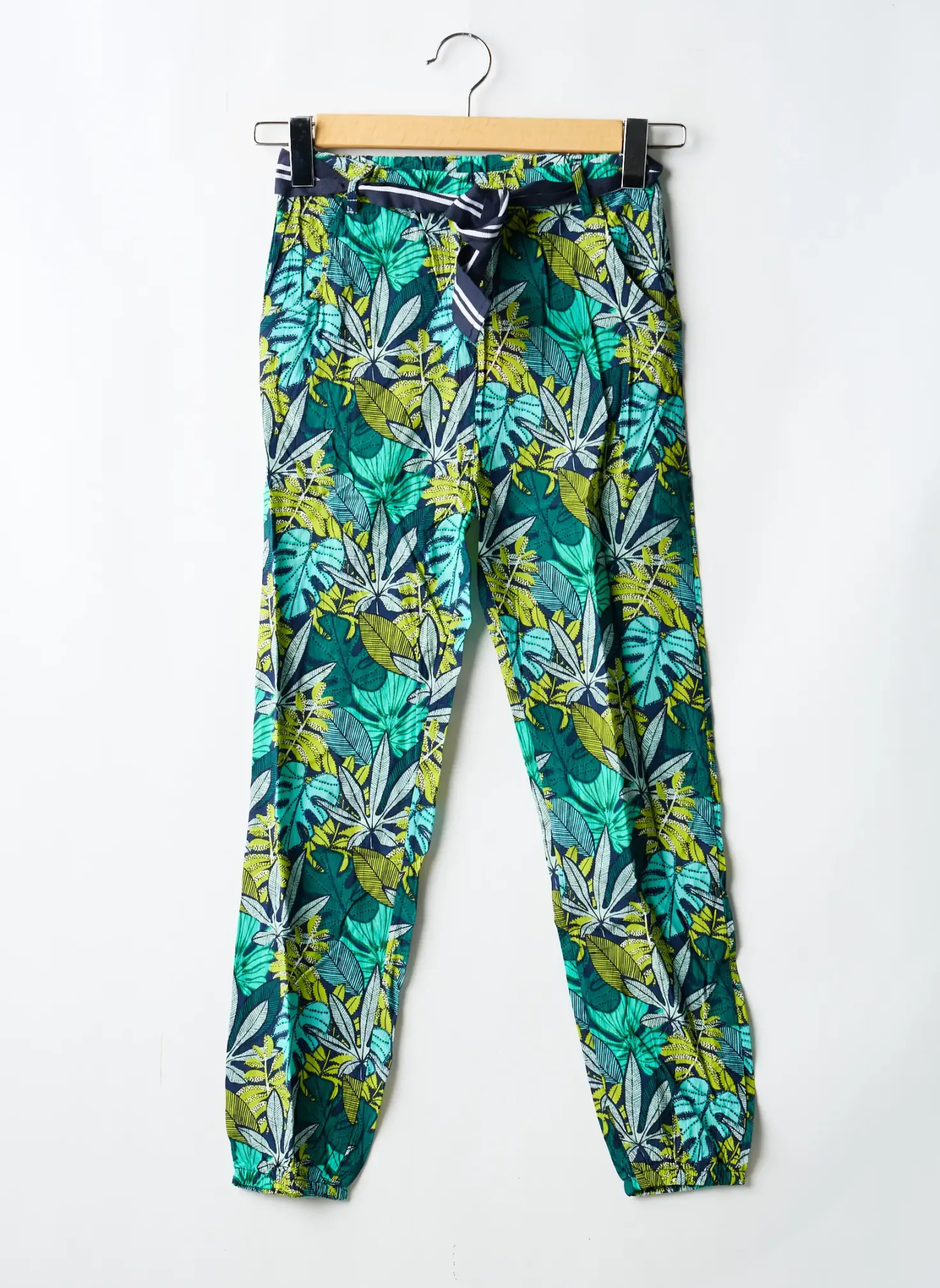 Pantalon Slim Boboli Vert Taille Élastique