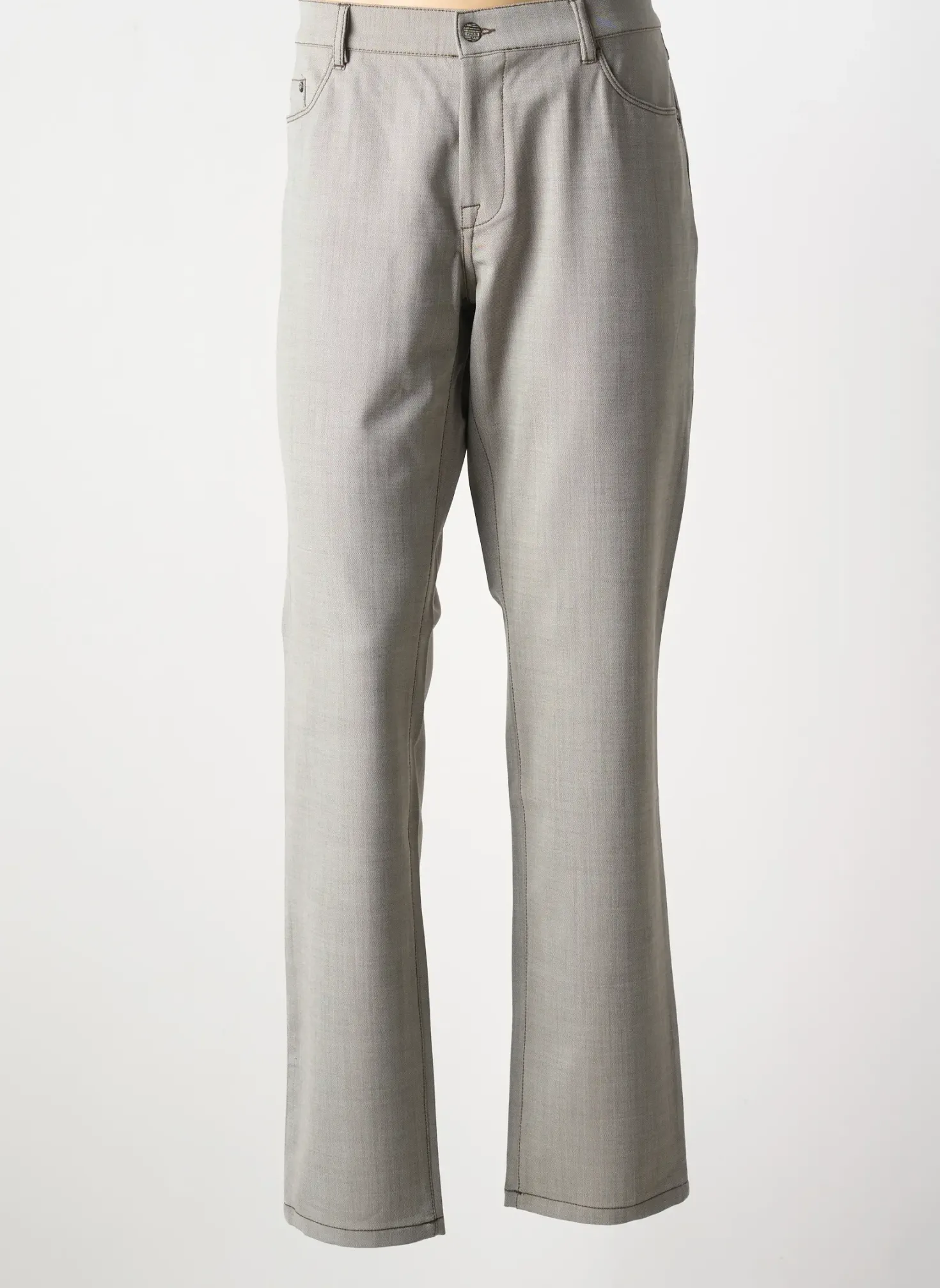 Pantalon Slim Bruno Saint Hilaire Marron Taille Normale