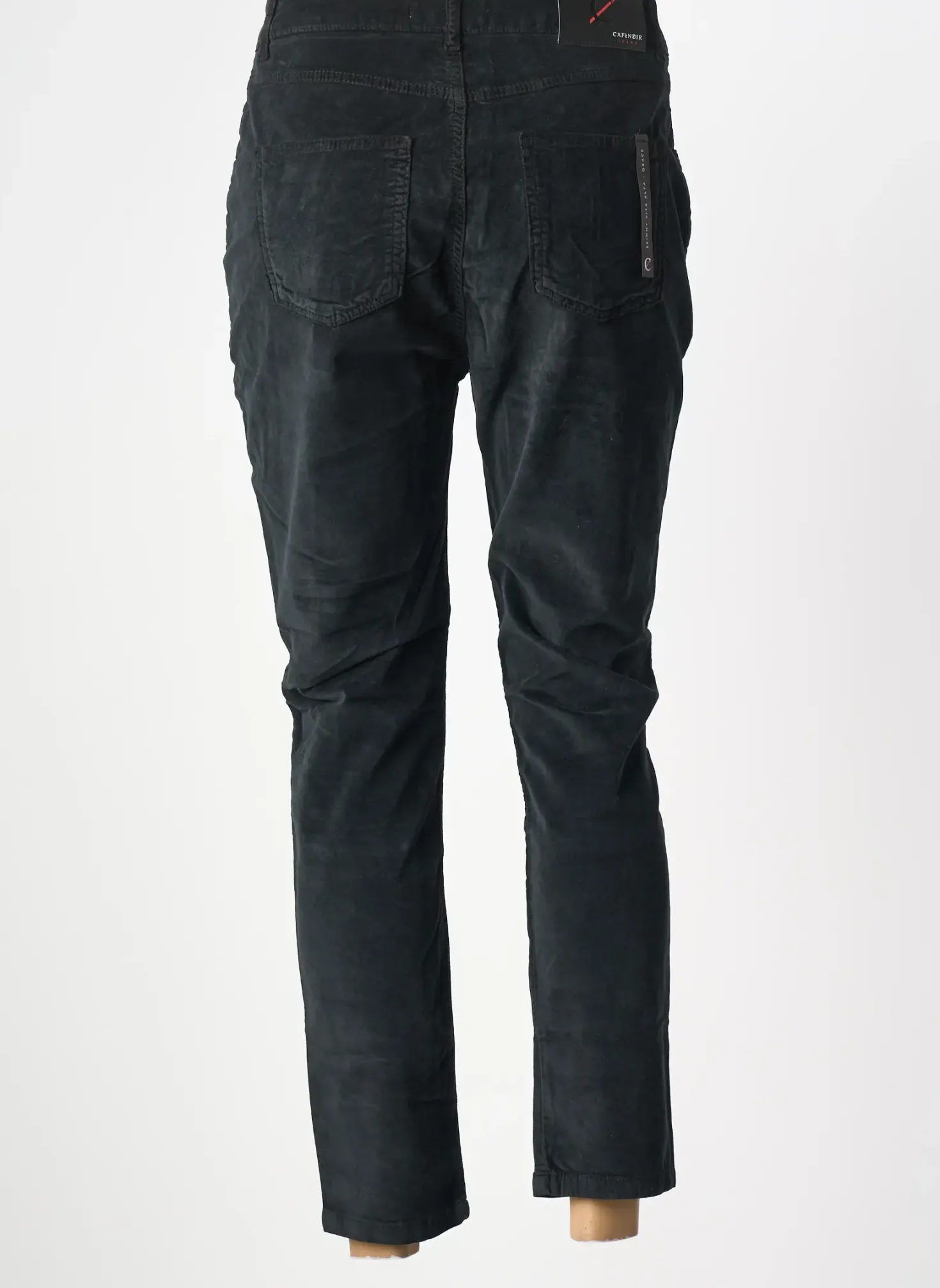 Pantalon Slim Cafe Noir Noir Taille Haute
