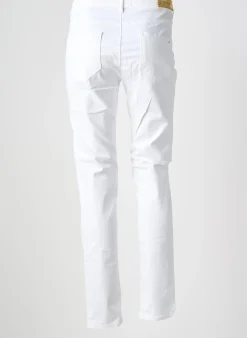 Pantalon Slim Couturist Blanc Taille Normale